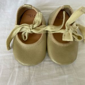Jamie kay gold baby ballerinas